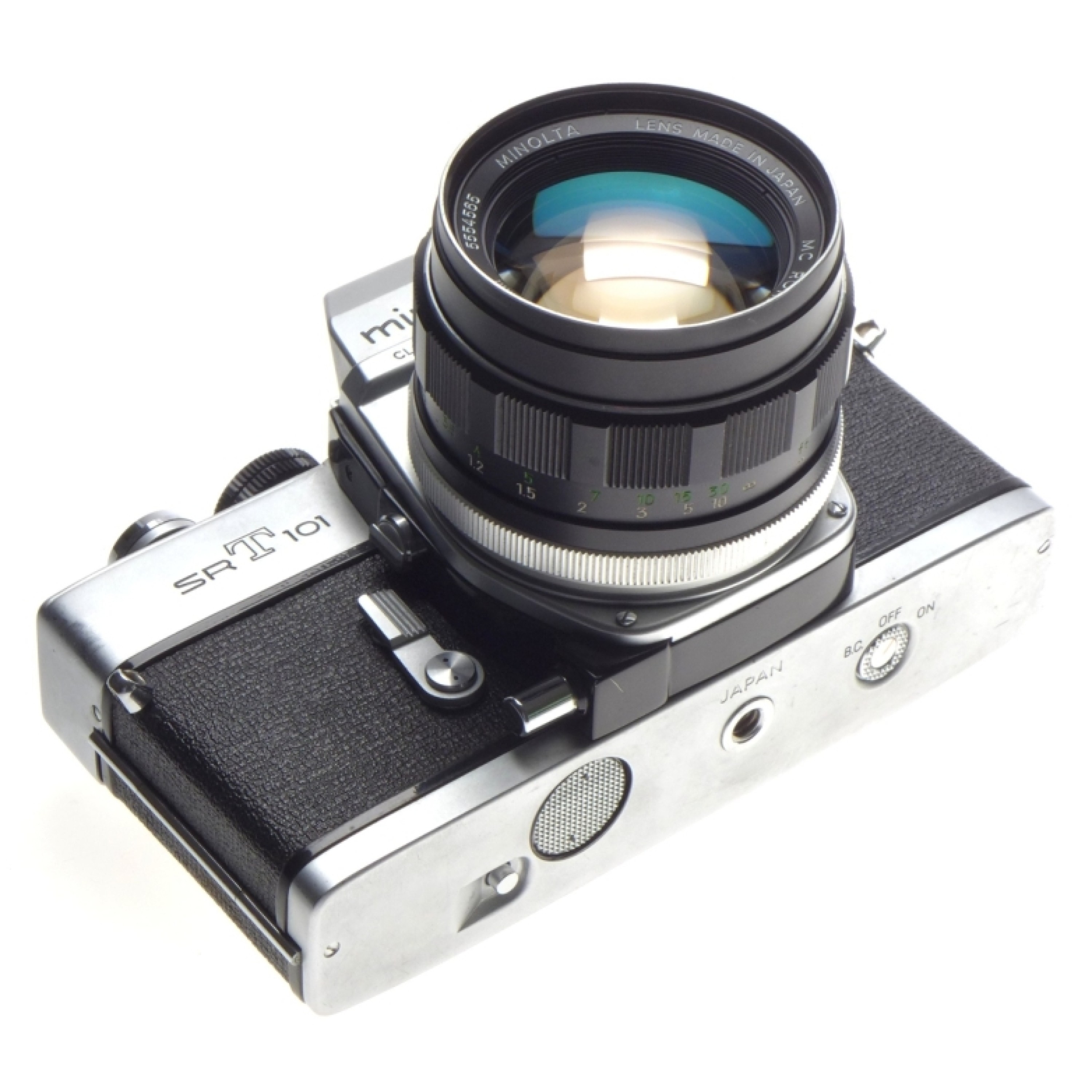 Minolta SRT101 SLR 35mm manual film camera MC Rokkor PF 1:1.4 f